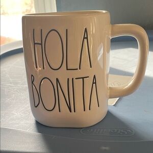 Rae Dunn Cream 'HOLA BONITA' Ceramic Mug